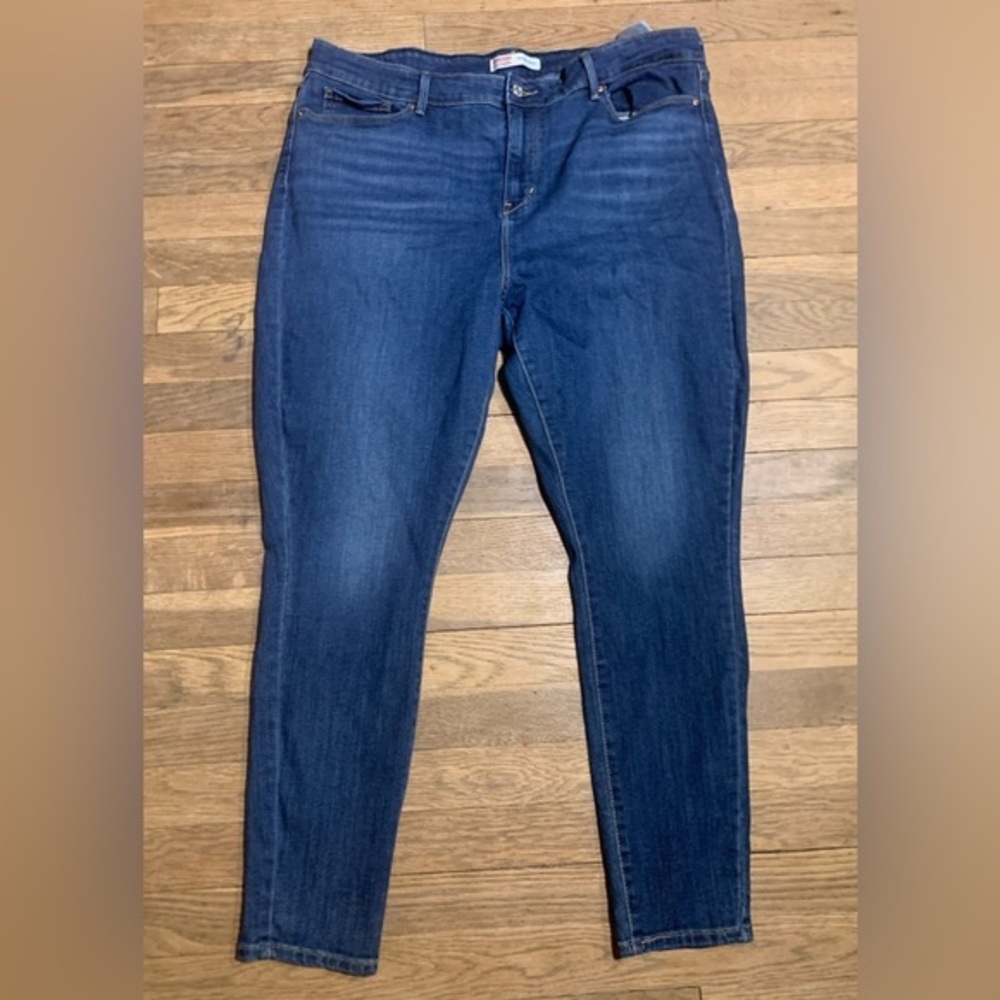 Women's Levi Strauss Blue Jeans High Rise Skinny 20M‎ W35 L30 very nice